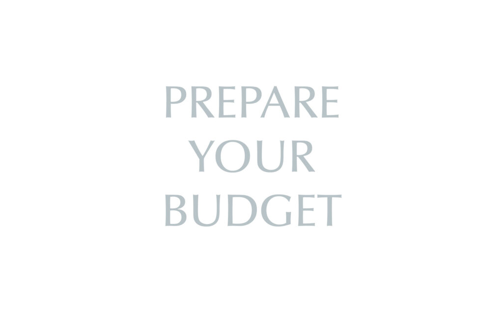 Prepare Your Budget
